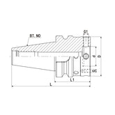 BT-MOD Modular Tool Holder BT40-MOD060-055 BT40-MOD070-055 - Big-tools Industrial Supply Tools for Metal Cutting